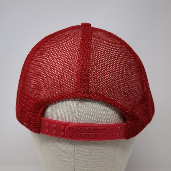Mohr's Snapback Trucker Hat Red One Size Adjustable Mesh Back Rope Embroidered - Picture 6 of 10